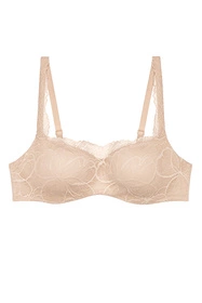 Triumph 10219845 Body Make-Up Illusion Lace Balconette Biustonosz balkonetka, 00NZ-nude beige