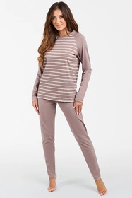 Italian Fashion Oda dł.r. dł.sp. Nocna piżama, cappuccino