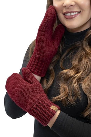 Vivisence 7015R Rękawiczki dzianinowe z 1 palcem, bordowy