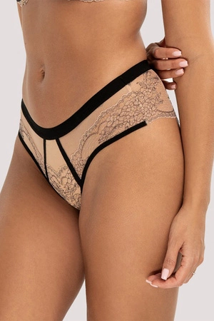 Unikat Atina Majtki szorty, beż-czarny