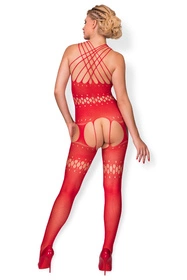 Hot in Here Demonic Body bodystocking, czerwony