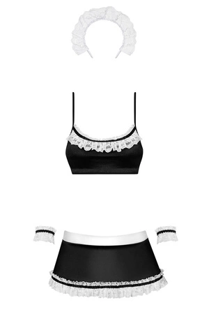 Obsessive Maid Nocna sexy kostium, czarny