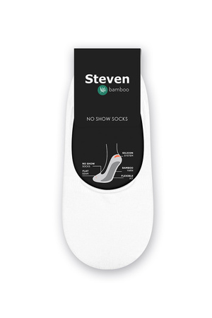 Steven 036-010 bamboo Skarpety stopki, bia�y