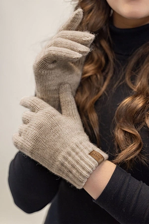 Vivisence 7014 Kmpl+R Komplet czapka+komin+rękawiczki, beżowy