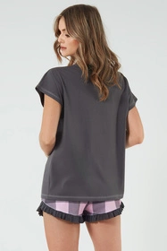 Italian Fashion Arete kr.r. kr.sp. Nocna piżama, grafit/druk