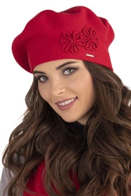 Vivisence 7007 Nakrycie głowy beret, czerwony