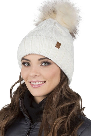 Vivisence 7014Kmpl Komplet czapka+komin, ecru