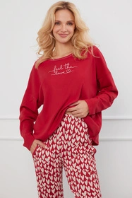 Italian Fashion Evora dł.r. dł.sp. Nocna piżama, c.czerwony/druk