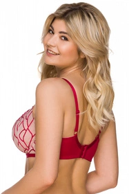 Lupo 2201 Biustonosz miękki, czerwono-beżowy