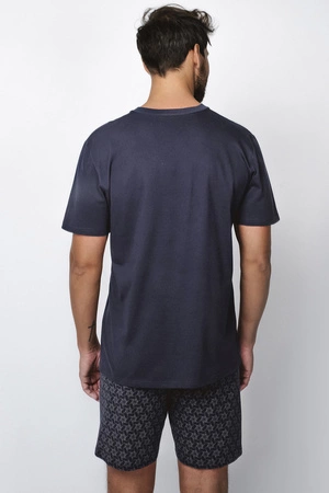 Italian Fashion Diaz kr.r. kr.sp. Nocna piżama, granat/druk