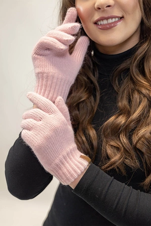 Vivisence 7014R Rękawiczki dzianinowe, pudrowy róż
