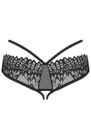 Obsessive Donarella crotchless panties Majtki figi otwarte, black