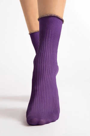 Fiore Sassy 40 DEN G1195 Wyrób pończoszniczy skarpetki, partician purple