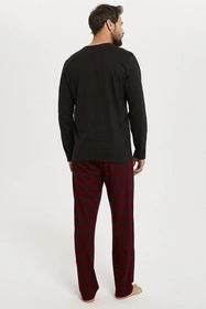 Italian Fashion Zeman dł.r. dł.sp. Nocna piżama, czarny/druk