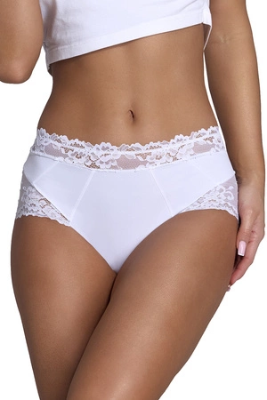 Wol-Bar Luxa Majtki wysokie figi, biały
