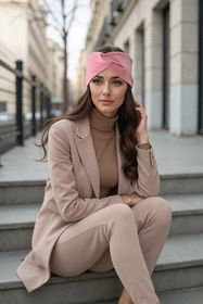 Vivisence 70109 Nakrycie głowy opaska, różowy