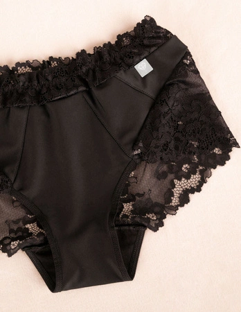 Wol-Bar Diamond 3515 Majtki wysokie figi, czarny