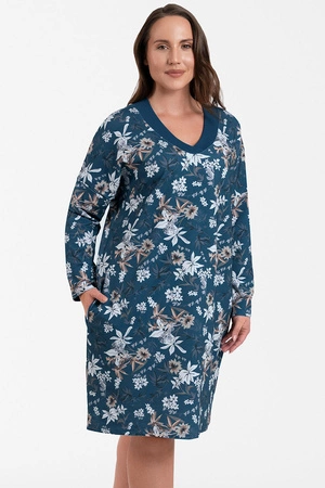 Italian Fashion Nikjana tunika dł.r. Sukienka homewear, druk/turkus