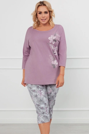 Italian Fashion Ibena r.3/4 sp.3/4 Nocna piżama, wrzos/druk