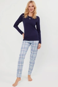 Italian Fashion Adriana dł.r. dł.sp. Nocna piżama, granat/druk