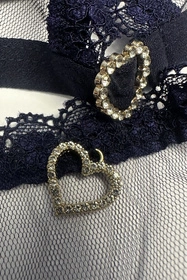 Passion Belissana set Nocna komplet biustonosz + stringi, blue