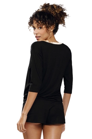 Dkaren Edith Nocna komplet koszulka + szorty, czarny