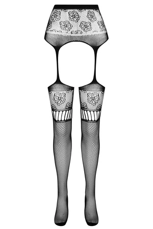 Passion S030 Wyrób pończoszniczy pończochy z pasem, black