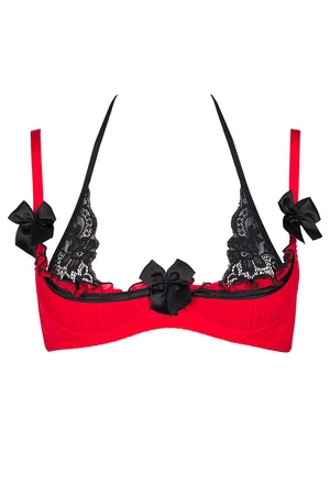 Axami V-6561 Rot Biustonosz półbiustonosz, czerwono-czarny