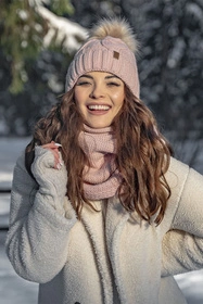 Vivisence 7103 Szalik lub apaszka komin, pudrowy róż