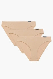 Atlantic 3BLP-580 3-pack Majtki figi, beżowy