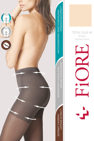 Fiore Total Slim 40 den M5207 Wyr�b po�czoszniczy rajstopy, light natural