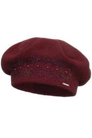 Vivisence 7050 Nakrycie głowy beret, bordowy