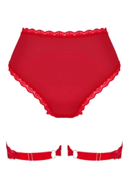 Obsessive Belovya garter panties Majtki figi z pasem, czerwony