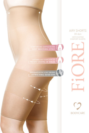 Fiore Airy Shorts 20 DEN bermudy przeciw otarciom Wyr�b po�czoszniczy bermudy, nude