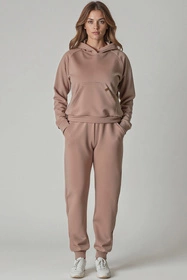 Vivisence 9203kmpl Komplet bluza+spodnie, beżowy