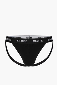 Atlantic MP-1571 Jock strap Majtki stringi, czarny