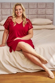 Doctor Nap TB.7260 Nocna koszula, burgundy red