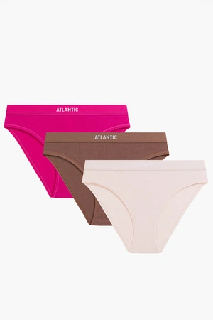 Atlantic 3CLP-012 3-pack Majtki figi, fuksja/karmel/beżowy