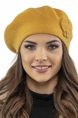 Vivisence 7037 Nakrycie g�owy beret, miodowy