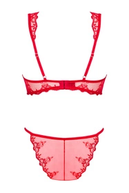 Obsessive Lonesia set Nocna komplet biustonosz + figi, czerwony