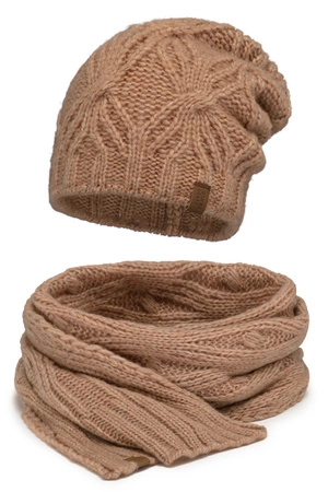 Vivisence 70112Kmpl Komplet czapka+szalik, beżowy