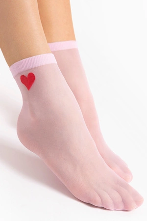 Fiore Cupido 20 DEN G1191 Wyrób pończoszniczy skarpetki, rose baletto