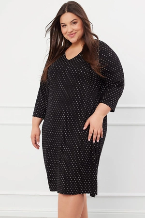 Italian Fashion Puntini r.3/4 Nocna koszula, druk/czarny