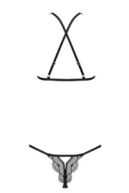 Beauty Night Angie set BN6709 Nocna komplet biustonosz + stringi, black