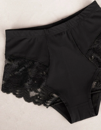 Wol-Bar Slimea 3-pak Majtki wysokie figi, czarny