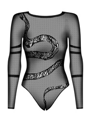 Obsessive B137 teddy Body sexy, czarny