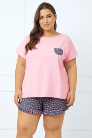 Italian Fashion Lotte kr.r. kr.sp Nocna piżama, róż/druk