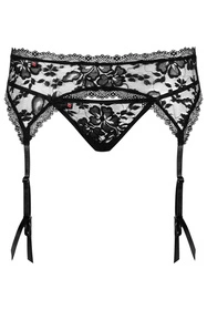 Obsessive Catia garter belt Pas do pończoch niski, czarny