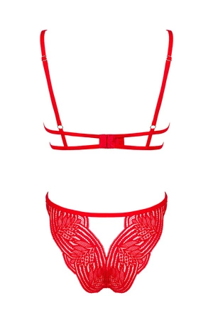 Obsessive Mellania set Nocna komplet biustonosz + figi, czerwony