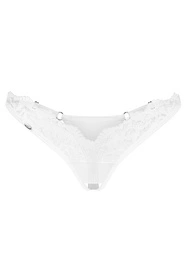 Obsessive Arrowel crotchless thong Majtki stringi otwarte, white